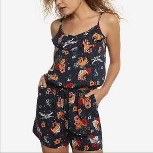 Star Wars Romper Rebel Floral and Droids Small